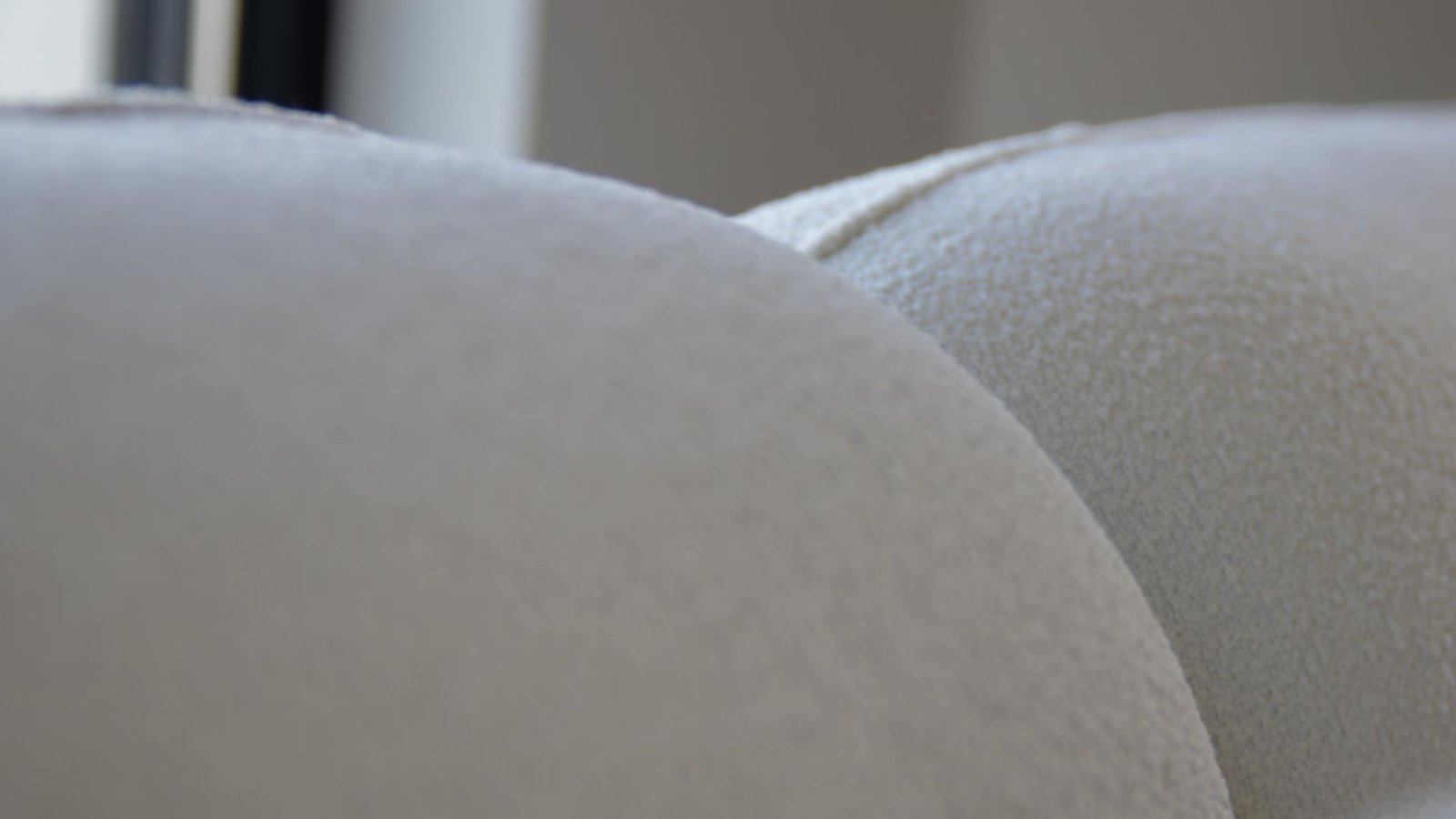 canape 3 places design haut de gamme tissu beige bouclette