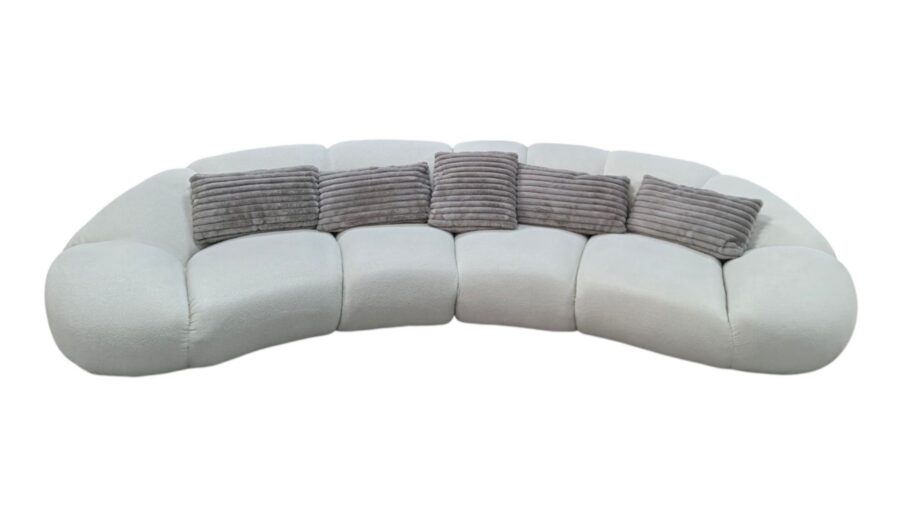 canape 4 places design bouclette beige