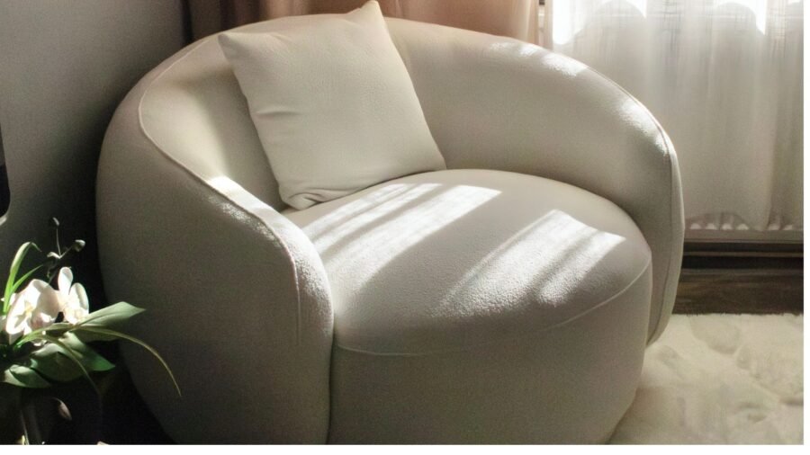 canape haut de gamme tissue beige bouclette