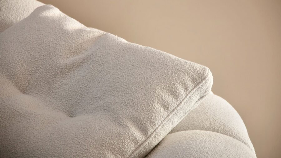 canape luxe tissu beige bouclette