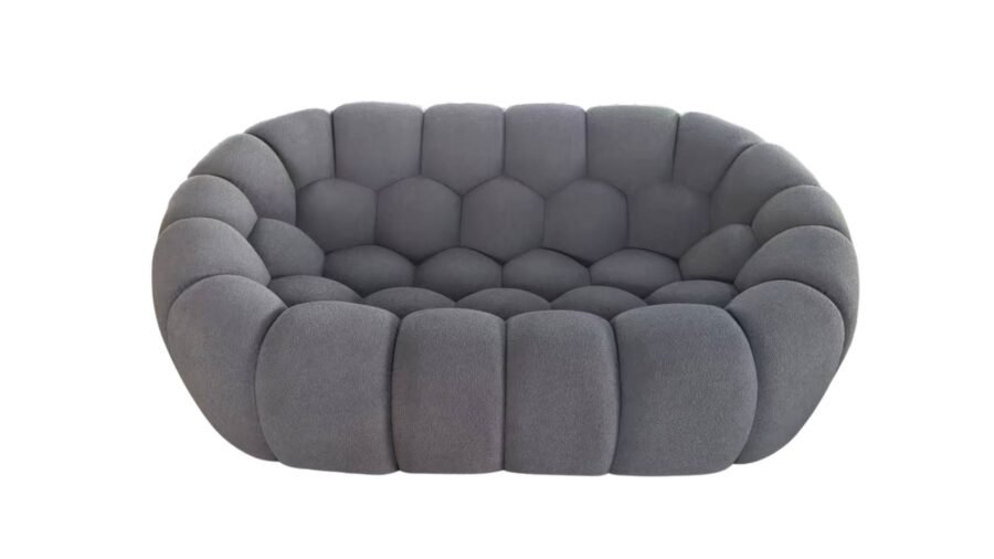 ensemble 3-2-1 canape design tissu bouclette