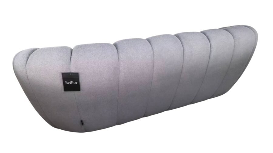 ensemble 3-2-1 canape tissu gris bouclette