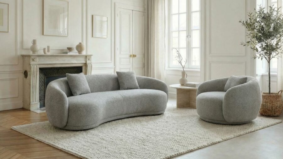 ensemble canape fauteuil moderne