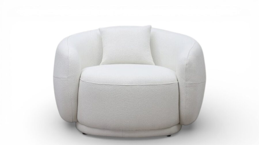 fauteuil grand confort tissu bouclette beige