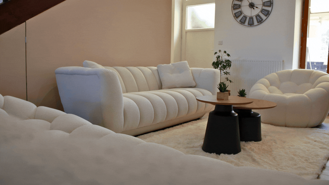 photos clients avis bellior canape droit beige clair allure